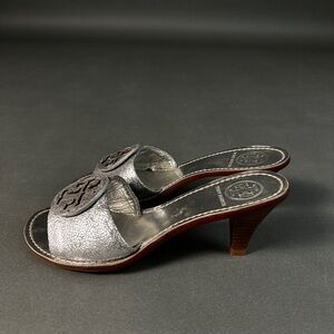 Tory Burch Sandals Metallic Leather Size 7